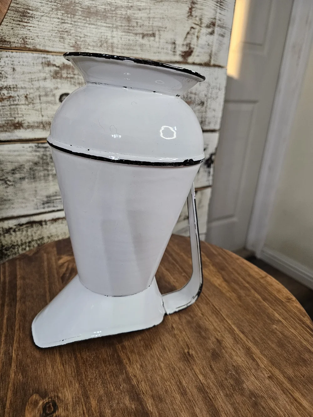 White Enamel Pitcher & Wash Bowl